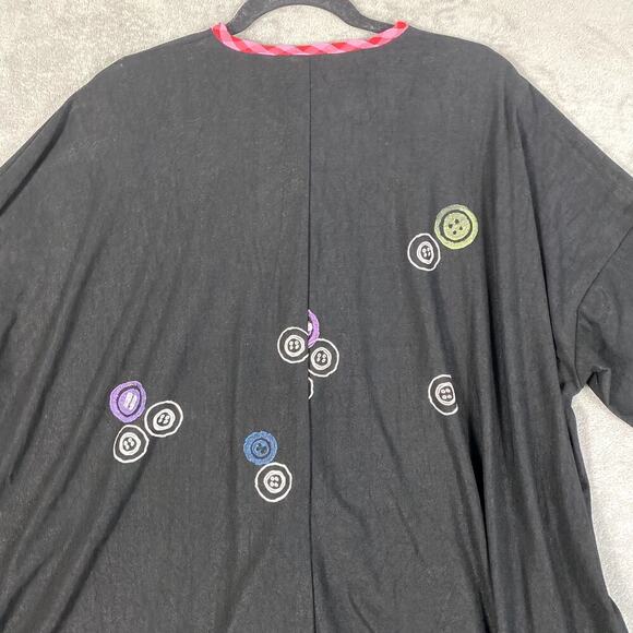 JG’S MAD LAB Womens XL Longsleeve Lagenlook Oversize Top Boho Art to Wear - Picture 5 of 10